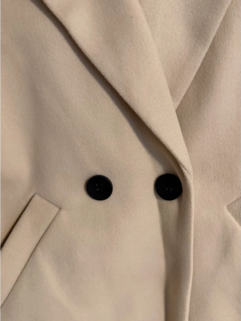 Fashion Cream Double-Breasted Trench Coat - Picture 2 of 7